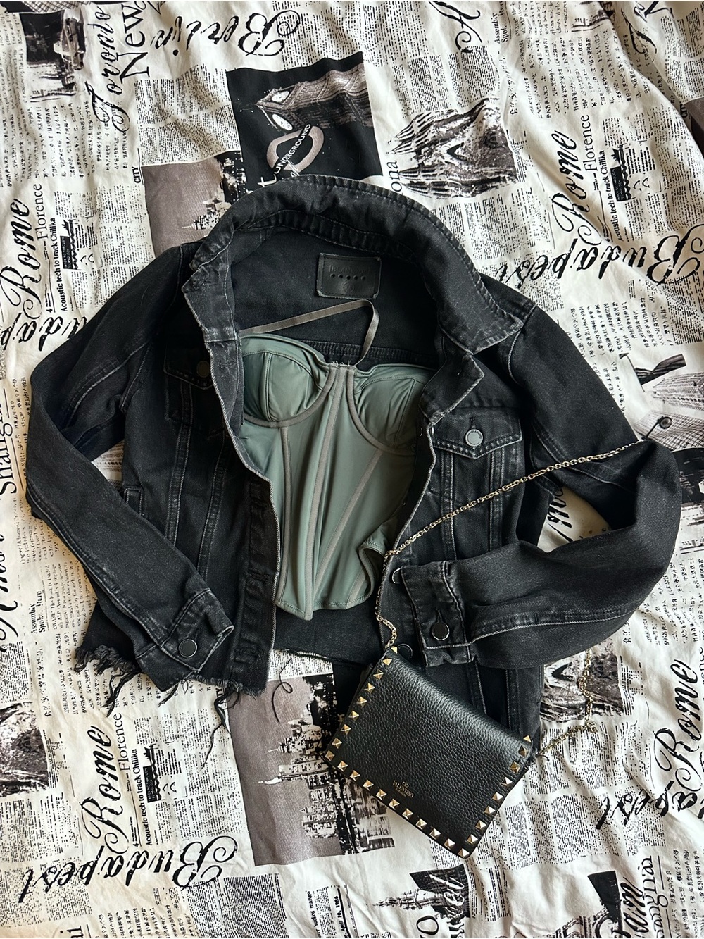BLANKNYC cropped distressed black denim jacket